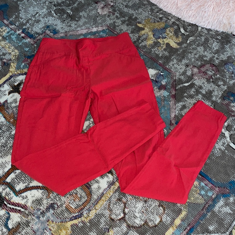 Versona Red Modern Dress Pants